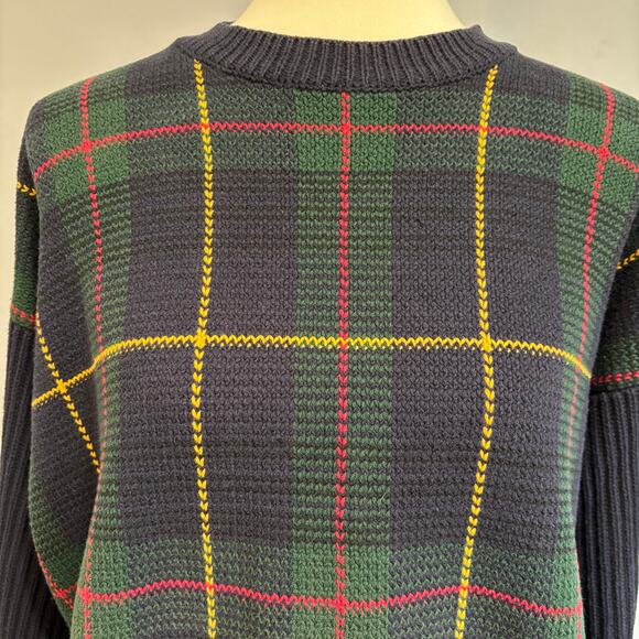 VINTAGE 90s TOMMY HILFIGER PLAID SWEATER, Size XL - Picture 6 of 7
